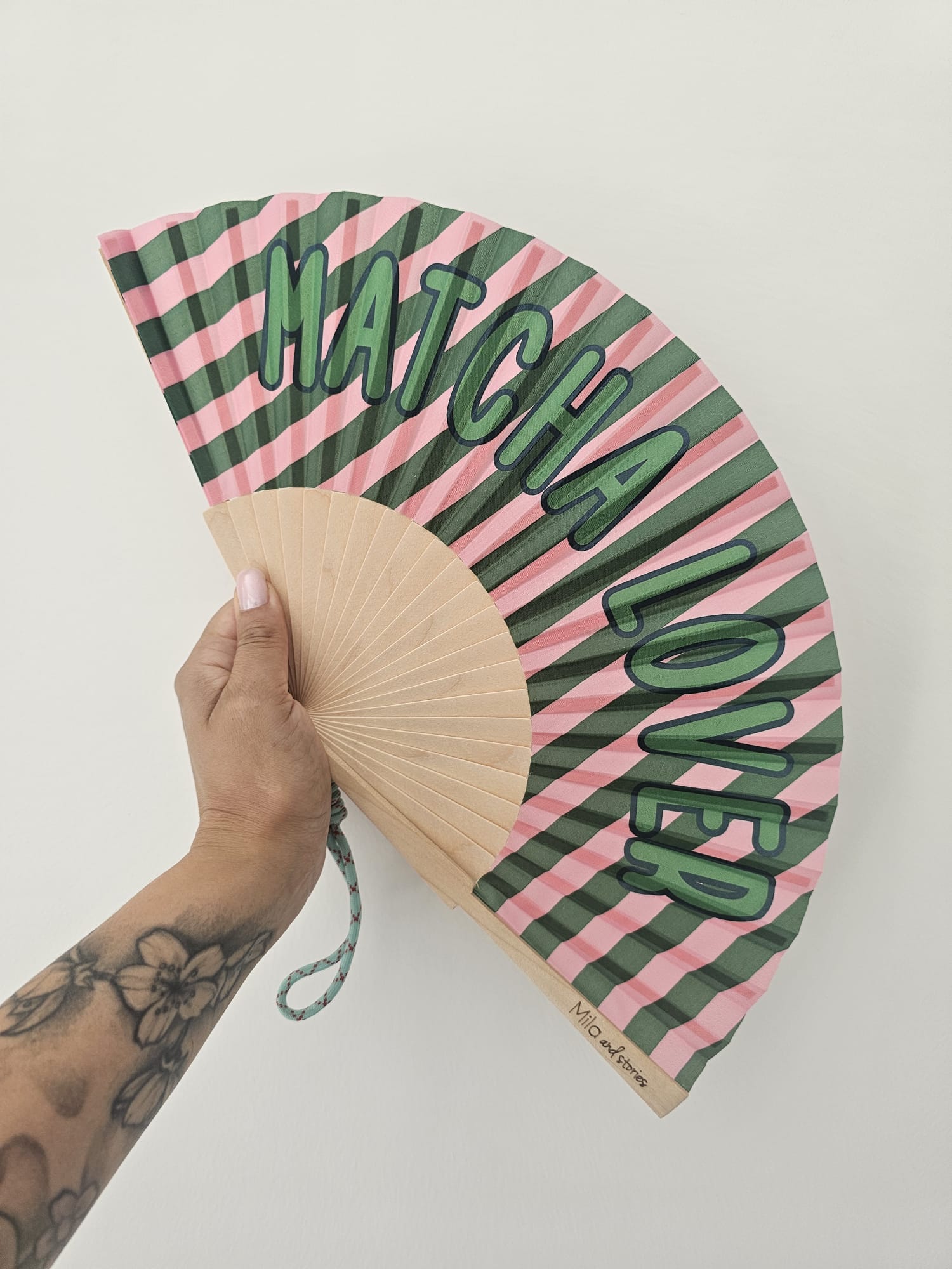 Éventail " Matcha Lover "